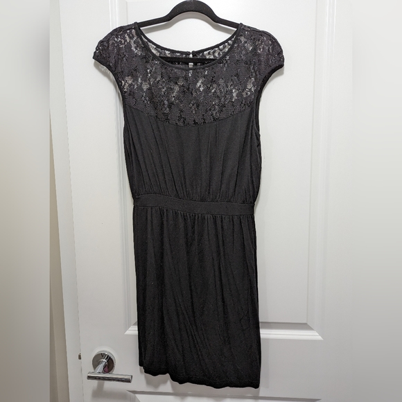 MARK by AVON | soft and stretchy black dress with lace detail, size medium - Picture 1 of 3